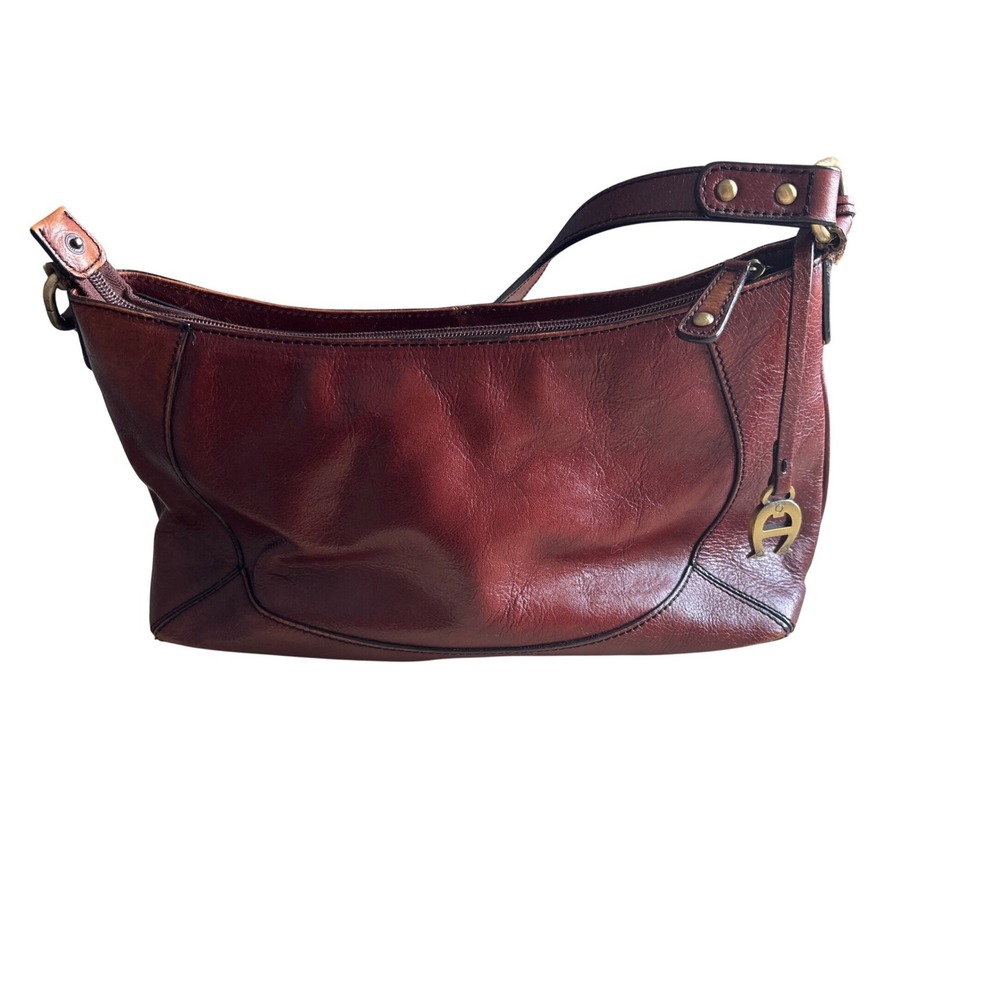 Etienne Aigner Brown Leather Shoulder Bag - Picture 2 of 7